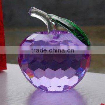 High quality crystal apple in purple color