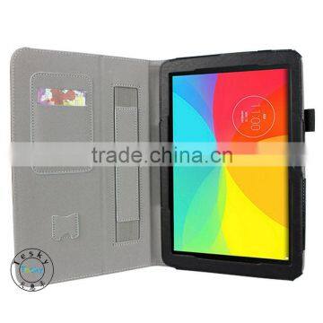 newest fold tablet cover stand leather case for lg g pad 10.1 v700 with card holder