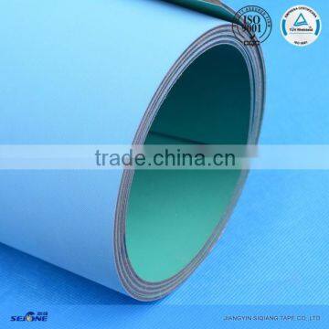 1.5mm thickness blue and green rubber endless flat belt