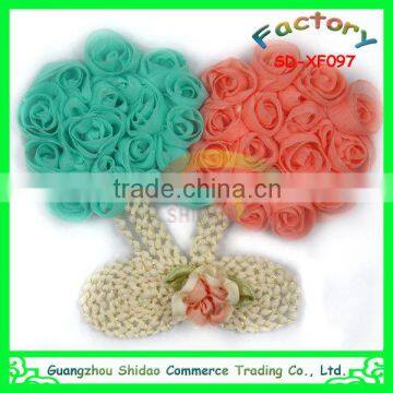 New design hot sale DIY cute fabric chiffon decoration flower for children garment decoration