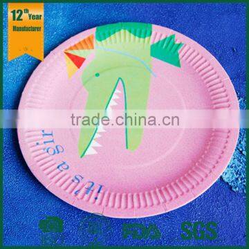 disposable wedding party paper plates,wholesale round disposable paper plate