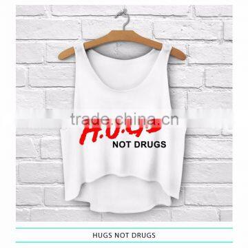 2015 high quality hot sexy loose free size custom printed New design custom crop top for girls                        
                                                Quality Choice