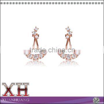 Sterling Silver Cubic Zirconia Anchor Jacket Earrings with LOW MOQ