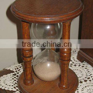 HOURGLASS, WOODEN HOURGLASS, DECORATIVE HOURGLASS