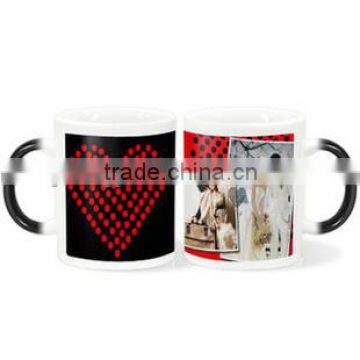 Valentive's Day gift sets cheap coffee mugs/customized logo sublimation magic mug