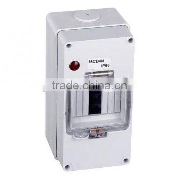 IP66 waterproof MCB enclosure with neon lamp