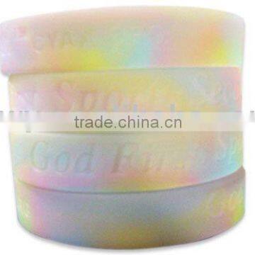 colorful glittery silicone bracelet