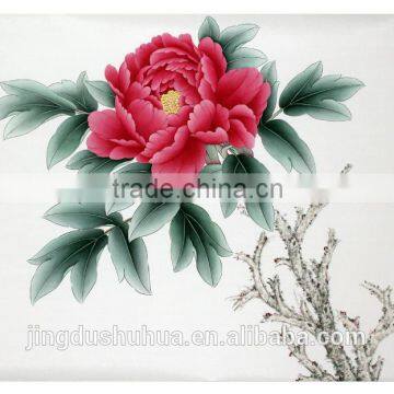 Pure Hand-Painted Peony Painting, Chinese Painting Reproduction