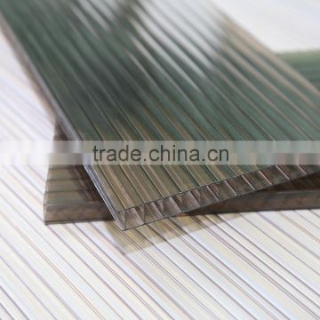 8mm Brown polycarbonate solid panel with UV- protected high impact resistance high light transmission and widely applicationed