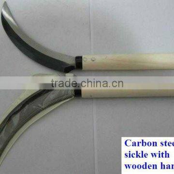 45# carbon steel saw sickle with wooden handle