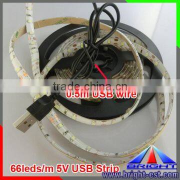 5v Power Warm White Usb Controlled Led Strip Light photo-5