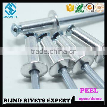 HOT SELLING OPEN END FACTORY RECESSED CROWN ALUMINUM STEEL POP PEEL RIVETS photo-4