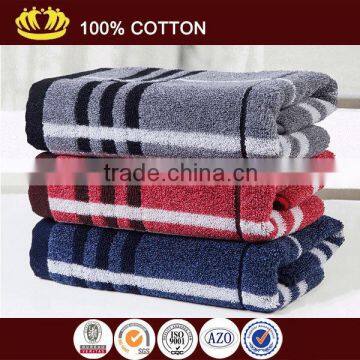 100% cotton yarn dyed color square jacquard elegant face towel wholesale