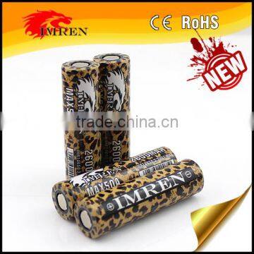 Hot!!! 3.7V 2600mah 50a IMREN rechargeable Li-ion 18650 battery