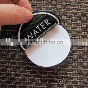 round pvc clear decals one side printing (M-A267)