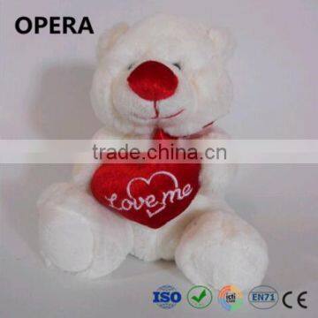 gift soft heart teddy bear plush fabric