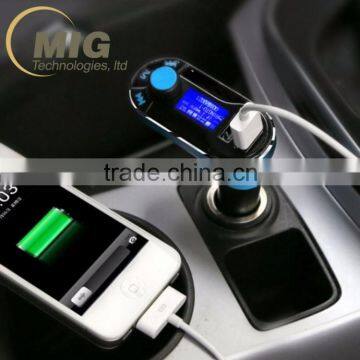 Car FM Transmitter Kit Cigarette Lighter Charger Card Blue New Top MP3 Player photo-6