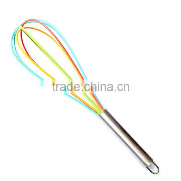 Silicone Egg Whisk Wire Whisk Egg Frother colorful wire