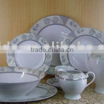 47pcs golden decorated porcelain tableware