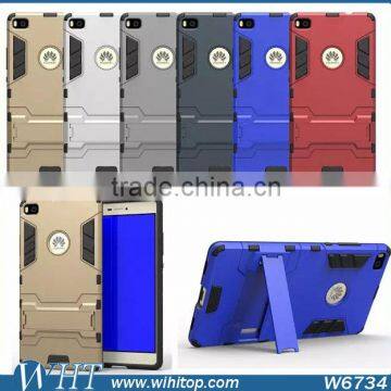 For Huawei P8 Phone Case, TPU PC Hybrid Armor Stand Mobile Phone Case for Huawei P8