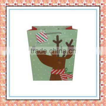 wholesale alibaba dusting Christmas deer gift paper bag