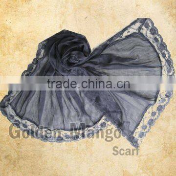 2016 newest cotton lace scarves Haute couture