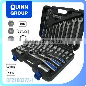 73-PC 13 mm, 19 mm & 22 mm Professional CR-V Pass-Through Socket Tool Set