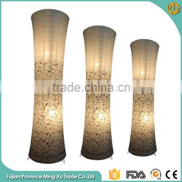 Flower Printed Handmade White Led Chinese Floor lamp