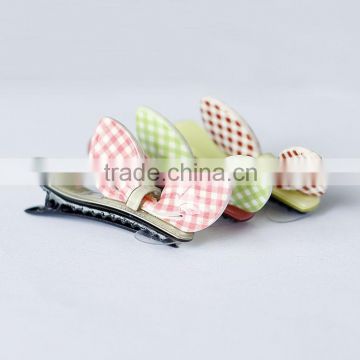 2014 children style three-dimensional vertical bowknot plastic hair clip