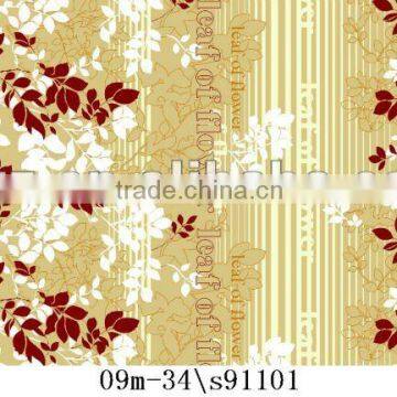 leaves print flannel fleece fabric