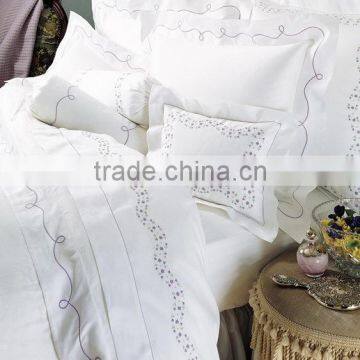 Hand embroidery cotton bedding set no.26