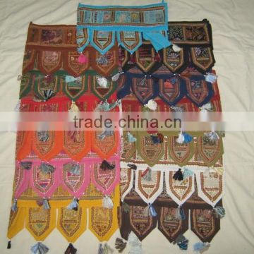 Indian Cotton Door Hanging Embroidered Toran Vintage Window Valance Indian Cotton Door Hanging