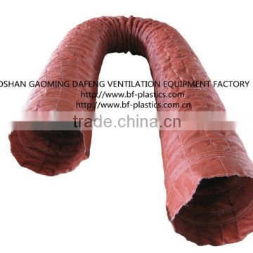 Red fiberglass insulated duct heat resistant