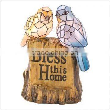 Polyresin Blessing Birds Solar Statue