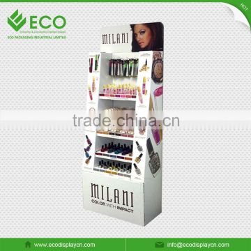 Cardboard Floor Standing Promotional Cosmetic Display Stand Manufacturer