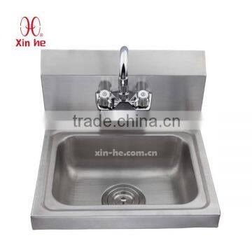 NSF Stainless Steel Hand Sink, Wall Mounted Stainless Steel Hand Wash Sink for Commercial Kitchen photo-4