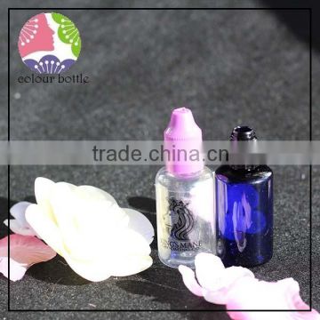 trade assurance childproof PET Plastic dropper bottle& thin insert for e-liquid e-cigarette