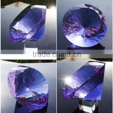 crafts hot sell wholesale crystal diamond shaped paperweight