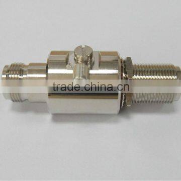 RF connector, N female to N female, bulkhead, lightning arrester, surge protector