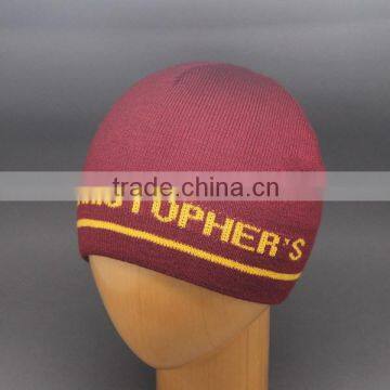 CUSTOM OEM LOGO FOOTBALL TEAM JACQUARD BEANIE HAT WHOLESALE ONLINE