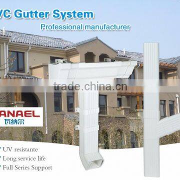 Guangzhou Building Materials Wanael Roof Drain Prefab PVC Gutter System