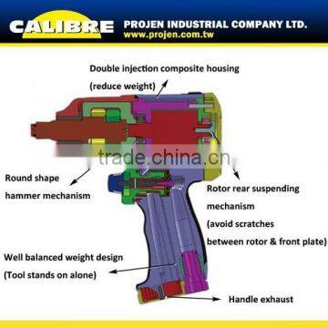 CALIBRE Twin Hammer 1/2" dr Air Impact Wrench