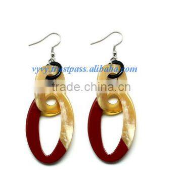 Buffalo horn jewelry, buffalo horn earrings VVE-146