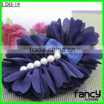 Artificial hair accessories handicraft flower ribbon