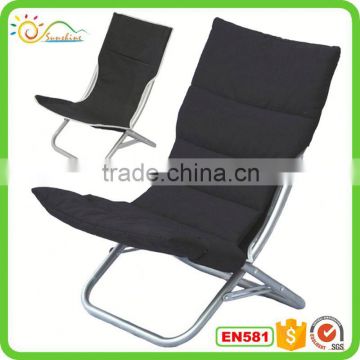 Foldable sun chair of camping furniture.