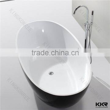 Australia Hot Acrylic Solid Surface Small Black Bathtub photo-2