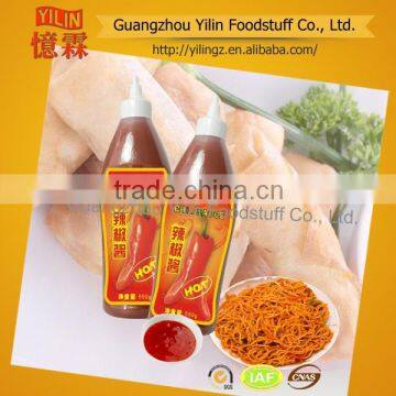 OEM service YILIN brands 550g Chili Sauce in China factory