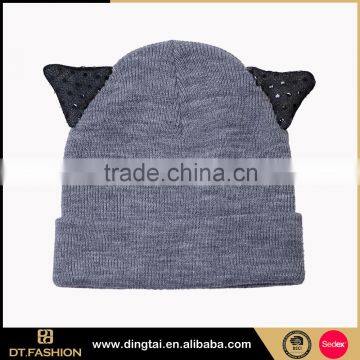 Mini Household winter knitted beanie caps for women