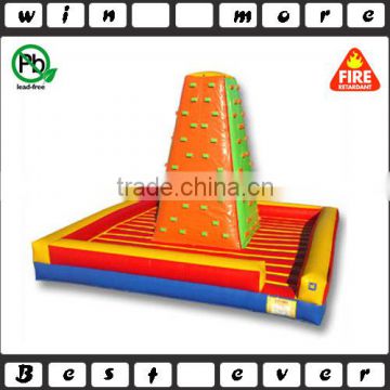 color customized inflatable climbing wall,kids outdoor rock climbing wall