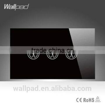 Wholesaler Wallpad LED Black Crystal Glass Panel 110~250V US/Australia Standard Wiring Ceilling Fan Regulator Switch                        
                                                Quality Choice